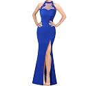 VFSHOW Womens Halter Formal Prom Gala Wedding Guest Maxi Dress Evening Gown