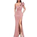 VFSHOW Womens Ruffle One Shoulder Formal Prom Gala Maxi Dress Evening Gown