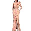 VFSHOW Womens Ruffle One Shoulder Formal Prom Gala Maxi Dress Evening Gown