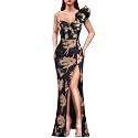 VFSHOW Womens Ruffle One Shoulder Formal Prom Gala Maxi Dress Evening Gown