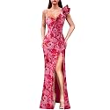 VFSHOW Womens Ruffle One Shoulder Formal Prom Gala Maxi Dress Evening Gown