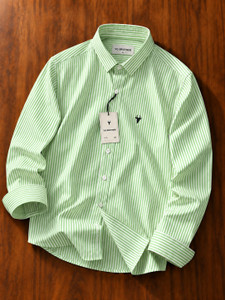 VG BROTHER Men Regular Fit Striped Spread