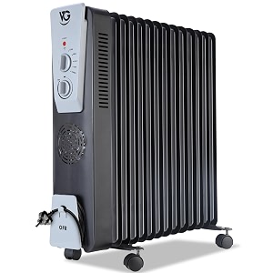 vg ofr room heater 13 fin 2900 watts oil filled room heater with ptc ceramic fan heater isi approved  3 yrs warranty  customer care 91 9619 955 955 servicevgdigicom ofr 13f dlx matte black