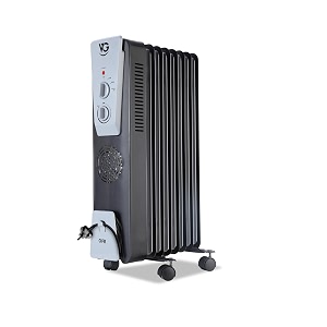 vg ofr room heater 8 fin 1900 watts oil filled room heater with ptc ceramic fan heater isi approved  3 years warranty  customer care 91 9619 955 955 servicevgdigicom ofr 8f black