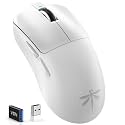 VGN F1 Pro Max Wireless Gaming Mouse - 55g Ultralight - 26000 Adjustable DPI - 1000Hz Polling Rate - 200h Battery - Wireless & Wired Mode - 6 Programmable Buttons - Professional Grade - USB-C - White