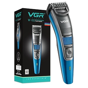 vgr v-052 beard trimmer for men 12 weeks of trimming 120 min runtime usb charging cordless use 20 length settings self sharpening stainless steel blades full body trimmer 2-year warranty
