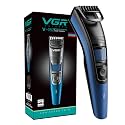 VGR V-052 Beard Trimmer for Men| 12 Weeks of Trimming, 120 Min Runtime| USB Charging, Cordless Use| 20 Length Settings| Self Sharpening Stainless Steel Blades| Full Body Trimmer| 2-Year Warranty (Blue/Black)