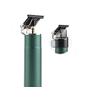 VGR V-186 Professional Pro Li Outliner Cordless Hair Clippers Grooming Kits T-Blade Close Cutting Trimmer for Men 0mm Bald Head Clipper Runtime: 180 min 1400 mAh Li-ion Battery Waterproof IPX5, Green