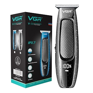 vgr v-255 professional hair trimmer ipx7 fully washable  runtime 120 min trimmer for men blue