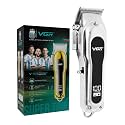VGR V-680 Professional Salon Series Hair Clipper/Trimmer for Men, 200 min Runtime with 4 Length Settings (Silver)