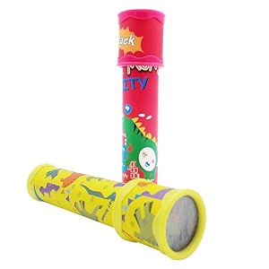 vgrassp colorful and magical rotating classic kaleidoscope toy for kids with many beautiful patterns - perfect birthday return gift - color and design as per stock pack of 2