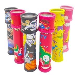 vgrassp colorful and magical rotating classic kaleidoscope toy for kids with many beautiful patterns - perfect birthday return gift - color and design as per stock pack of 6