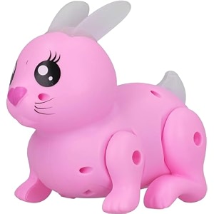 vgrassp walking rabbit figure cute pet electronic toy with light and sound eye catching moves - bouncing action battery operated toy not included - color and design as per stock