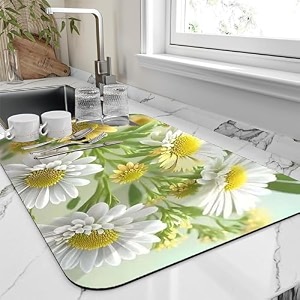 vhkd dish drying mat for kitchen water absorbent mats for kitchen utensils large dry mat for kitchen utensils drying mat water absorbent mats for kitchen large size design 13 58x38cm