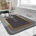 VHKD Dish Drying mat for Kitchen Water Absorbent mats for Kitchen Utensils Large Dry mat for Kitchen Utensils Drying mat Water Absorbent mats for Kitchen Large Size (Design 2 | 38x58cm, 1)