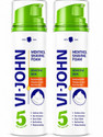 VI-JOHN Classic Menthol Shave Foam for Sensitive Skin with Tea Tree Oil (200 GM EACH) (PACK OF 2) (400 g)