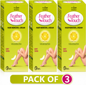 vi-john feather touch lime aloevera hair removal for salon-like finish no ammonia smell cream
