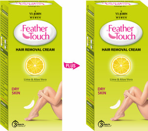 vi-john feather touch lime aloevera hair removal for salon-like finish no ammonia smell cream