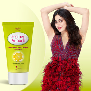 vi-john feather touch lime aloevera hair removal for salon-like finish no ammonia smell cream 40 g