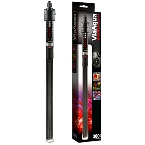 viaaqua 300-watt quartz glass submersible heater with built-in thermostat