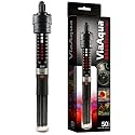 ViaAqua 50-Watt Quartz Glass Submersible Heater with Built-In Thermostat