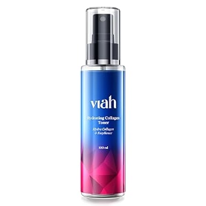 viah hydrating collagen toner with anti ageing amp tightening action  boosts collagen improves radiance evens skin tone firms skin hydrates  rich in hydra collagen - 100 ml