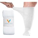 Viasox EasyStretch Diabetic Socks for Men &amp; Women, Non Binding Top, Seamless Toe, Loose Fit (White, Large)