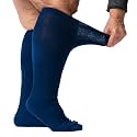 Viasox EasyStretch Diabetic Socks for Men &amp; Women, Non Binding Top, Seamless Toe, Loose Fit (Navy Blue, X-Large)