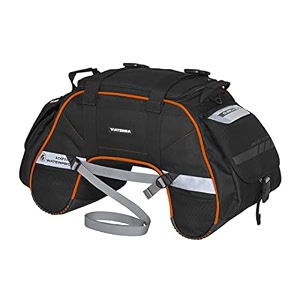 viaterra claw mini 48l waterproof motorcycle tail bag orange