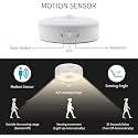 Motion Sensor Light for Home with USB Charging Wireless Self Adhesive LED Body Induction Lamp Sensor Light for Wardrobe Lights Sensor Night Light for Cupboard Stair (Round - Cool White, 1)