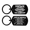 Viayen 21st Birthday Gifts for Him Boys Men Her, 21 Year Old Birthday Keychain Decorations for Him Men Girls