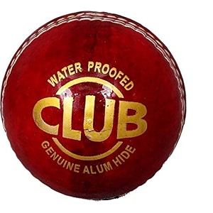 club 2pc leather ball red  pack of 1 ball