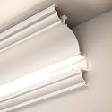 Vibeo Ceiling Mount Light Crown Molding, Aluminum Ambient Accent Lighting with White Cover, Indoor Spotless LED Strip Lights Cove Housing Track(16m(52.5ft))