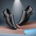VibeStep Men Black Formal Synthetic Leather Office