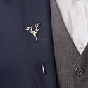 VIBHAVARI Gold Brooch Lapel Pin for Men