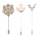 VIBHAVARI Gold Brooch Lapel Pin for Men