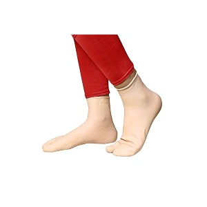 vibhu pharma waterproof rubber socks pink medium