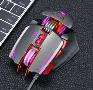 viboton t-wolf v9 gaming mouse programmable 8 buttons 6400dpi rgb mouse for e-gaming wired ambidextrous optical  gaming mouse usb 20 silver
