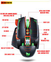 VIBOTON T-wolf V9 Gaming Mouse Programmable 8 Buttons 6400DPI RGB Mouse For E-Gaming Wired Ambidextrous Optical  Gaming Mouse (USB 2.0, Black)