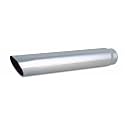 Vibrant Performance Exhaust Tip, Weld-On, 3 in Inlet, 4 in Round Outlet, 20 in Long, Single Wall, Cut Edge, Angled Cut, Stainless, Polished, Each