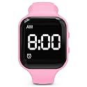 Vibrating Alarm Watch Water Resistant Wake Up Wristband Silent Pill Reminder Watch - with Timer and 15 Daily Alarms