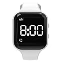 Vibrating Alarm Watch Water Resistant Wake Up Wristband Silent Pill Reminder Watch - with Timer and 15 Daily Alarms