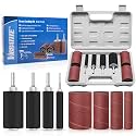 VIBRATITE 20PCS Sanding Drum Kit, 80 &amp; 120 Grit Spindle Sander Sleeves