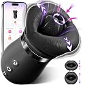 Vibrator Adult Sex Toys for Women - Toendi 5IN1 Mouth Sucking Vibrator Rose Sex Toy, 10 Tongue Licking, 3 Auto & 1 Manual Sucking Adult Toys New APP, Clit Nipple Vibrators Female Couple Sex Toy, Black