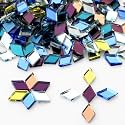 Vicenpal 300 Pcs Mirror Mosaic Tiles for Crafts Bulk, 0.4 x 0.8 Inch