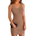 VICHYIE Womens Summer Tank Dress Scoop Neck