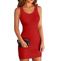 VICHYIE Womens Summer Tank Dress Scoop Neck