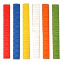 Vicky Combi Band Chevron Cricket Bat Grip Sturdy &amp; Comfortable Multicolour Rubber Built Ideal for Full Size Short Handle (Pack of 6)