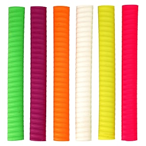 vicky ribz coils cricket bat grip sturdy amp comfortable multicolour rubber built ideal for full size short handle pack of 6