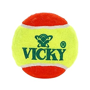 vicky funball dual colour tenniscricket ball heavy multipurposeful design amp durable rubber built ideally designed for sports enthusiasts or trainees- pack of 6